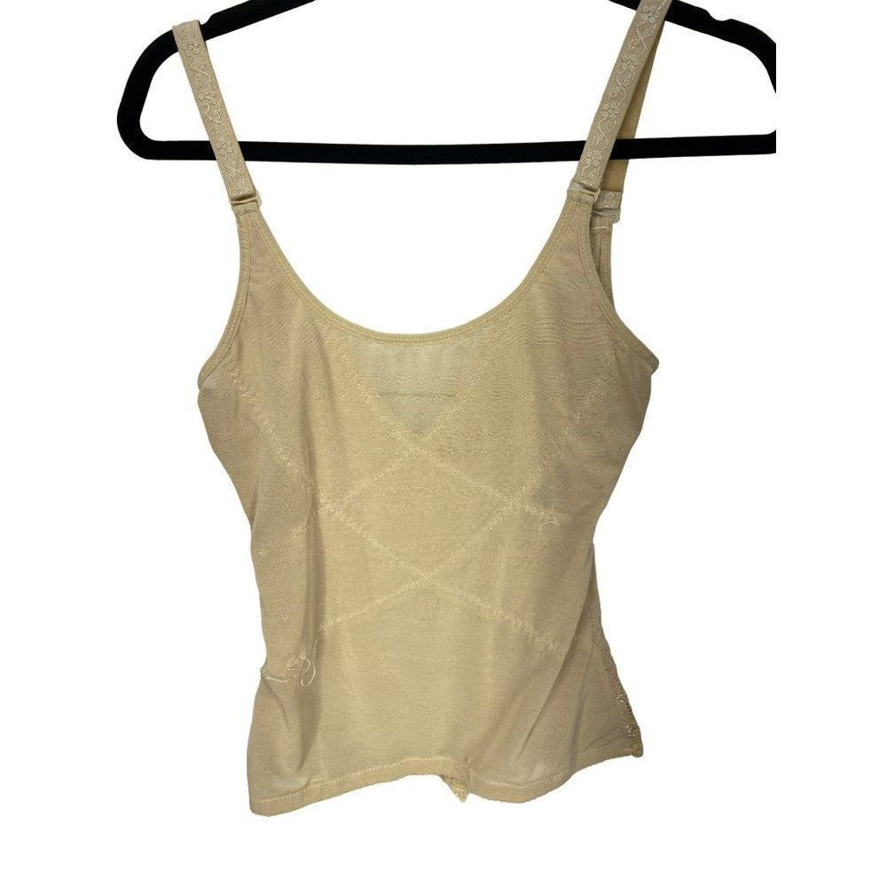 Panties Plus Tan‎ Beige Shaper Camisole Tank Top Adjustable Straps Size 1X